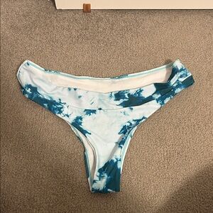 SHEIN Tie-Dye Blue Bikini Bottoms